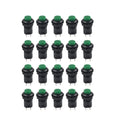 20pcs 12mm Thread Green Cap Push Button Switch ON-OFF for