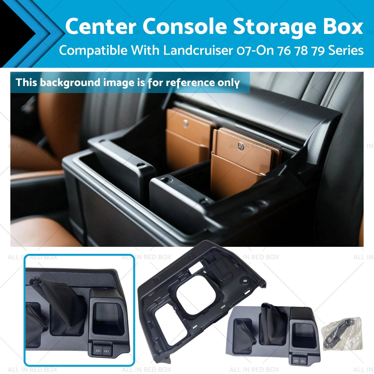 Center Console Storage Box for Toyota Landcruiser 76 78 79 (2007–On)