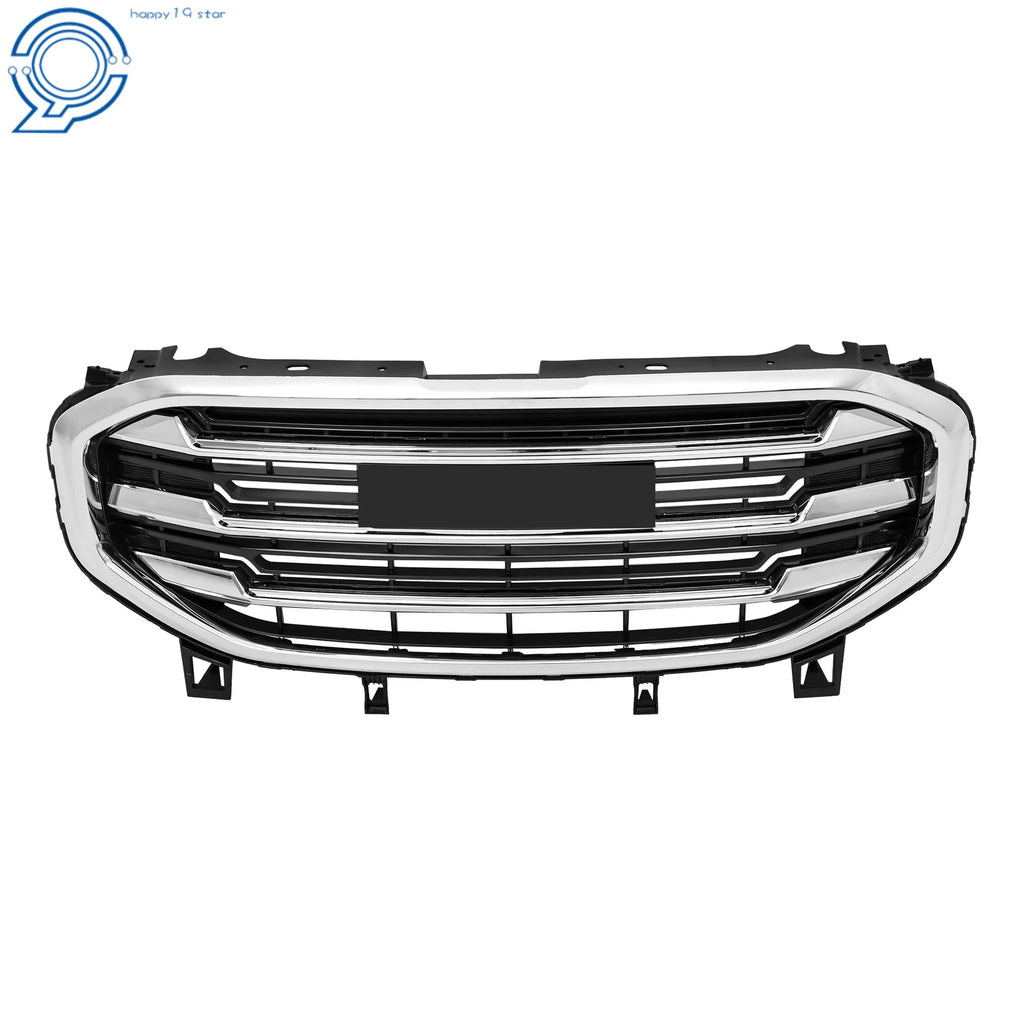 Front Bumper Grille for GMC Terrain SLT SLE (2018-2021) Black Chrome