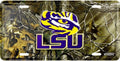 Camo License Plate for LSU Tigers Car Truck (Metal)