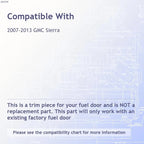 Stainless Steel Gas Door Cover Replacement for 2007–2013 GMC Sierra