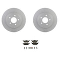 Bosch Rear Disc Brake Rotors & Ceramic Brake Pads Kit for Mariner Tribute (2001–2006)