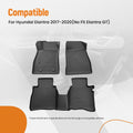 Set of 4 Carpet Floor Mats for Hyundai Elantra (2017–2020) All Weather Anti-Slip