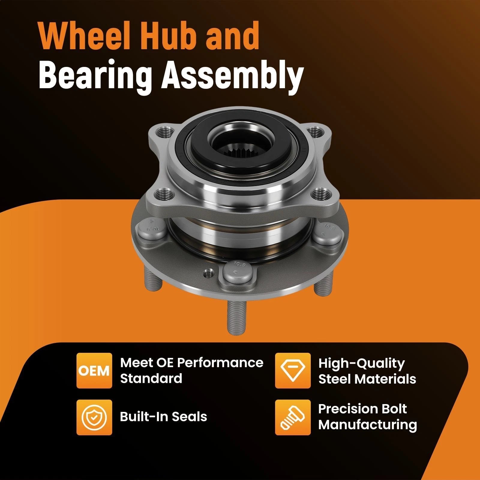 1x Front Left Right Wheel Hub & Bearing for Kia Sorento (2011–2015) H513266