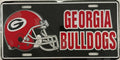 Georgia Bulldogs Aluminum License Plate for Universal Fit (Embossed)