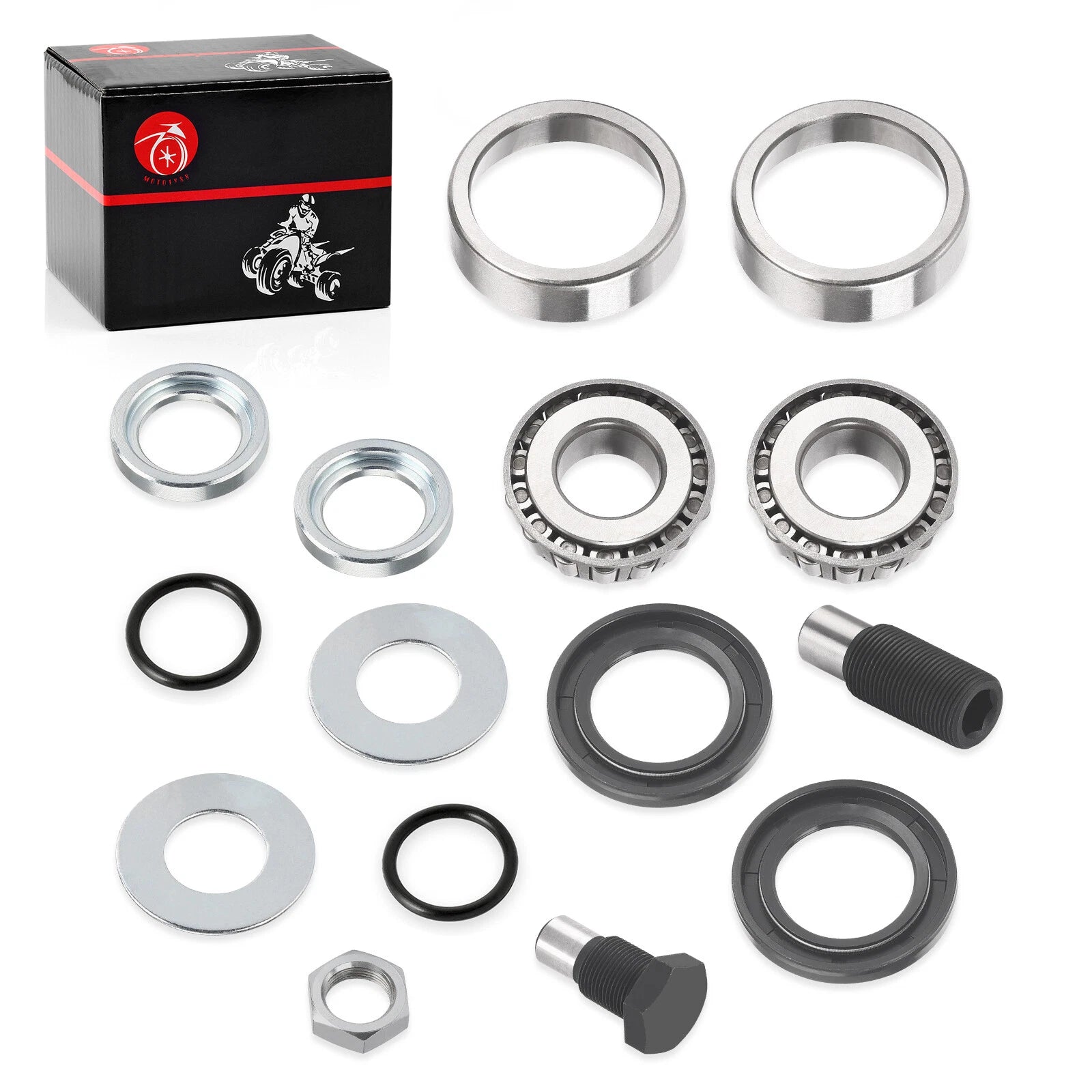 Swing Arm Bearing Seal Kit w Shaft for Kawasaki Brute Force 650 4x4 (2005–2013)