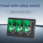 3-Gang Toggle Switch Panel for Off-Road RV Marine (12V 24V)
