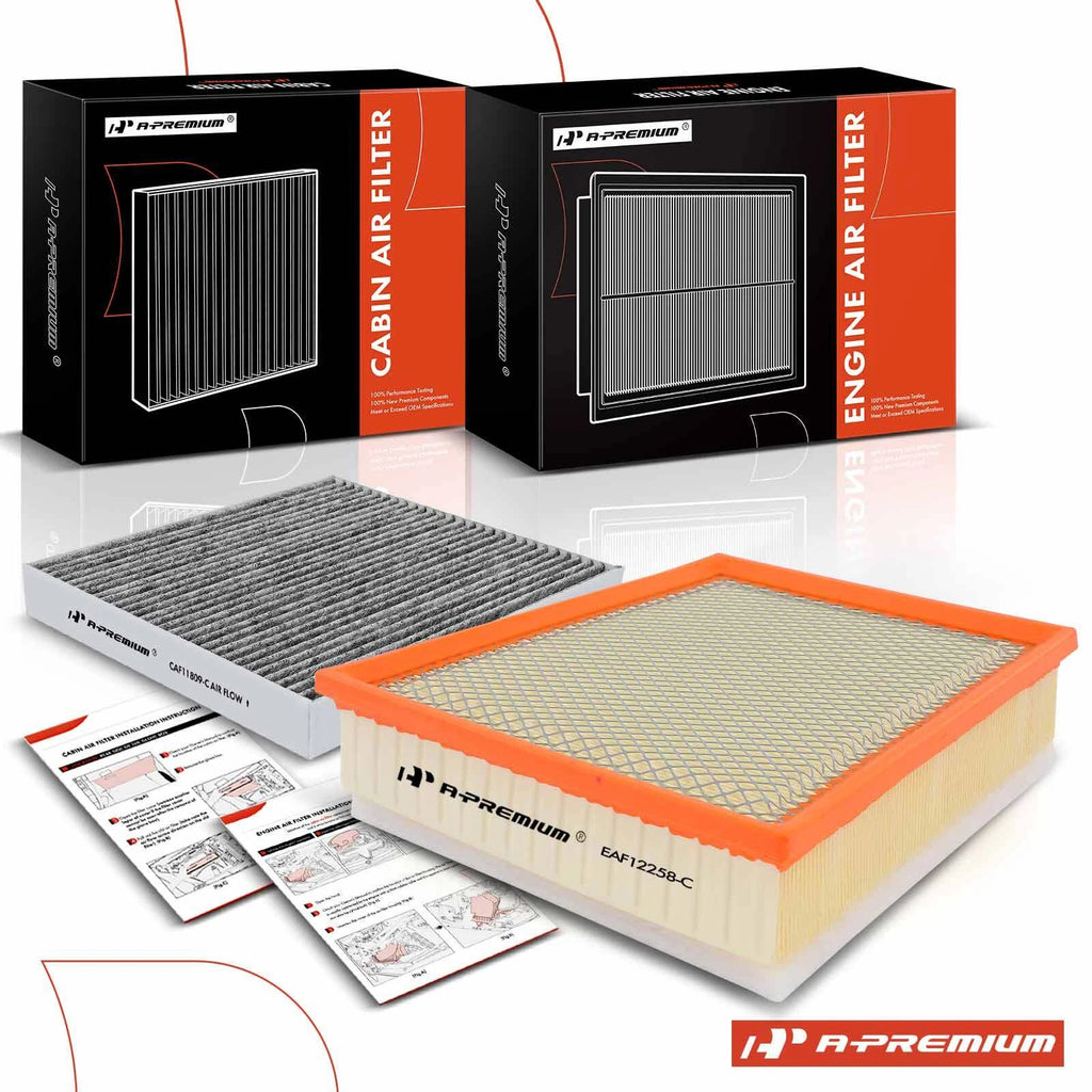 Engine & Activated Carbon Cabin Air Filter for Chevy Silverado 2500 HD (2007–2019)