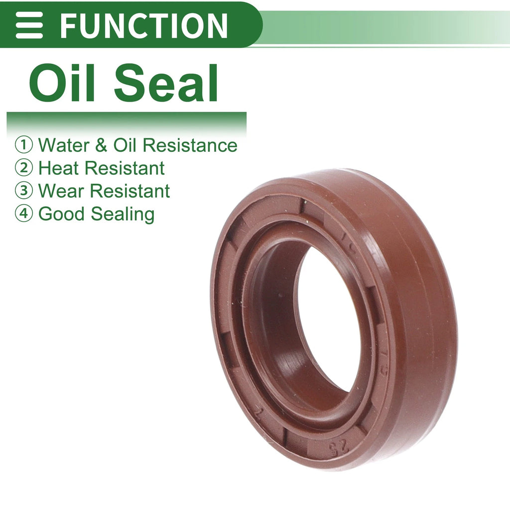 Set of 5 Oil Seal Rotary Shaft Seal FKM Rubber 15x25x7mm