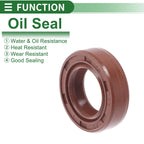 Set of 5 Oil Seal Rotary Shaft Seal FKM Rubber 15x25x7mm