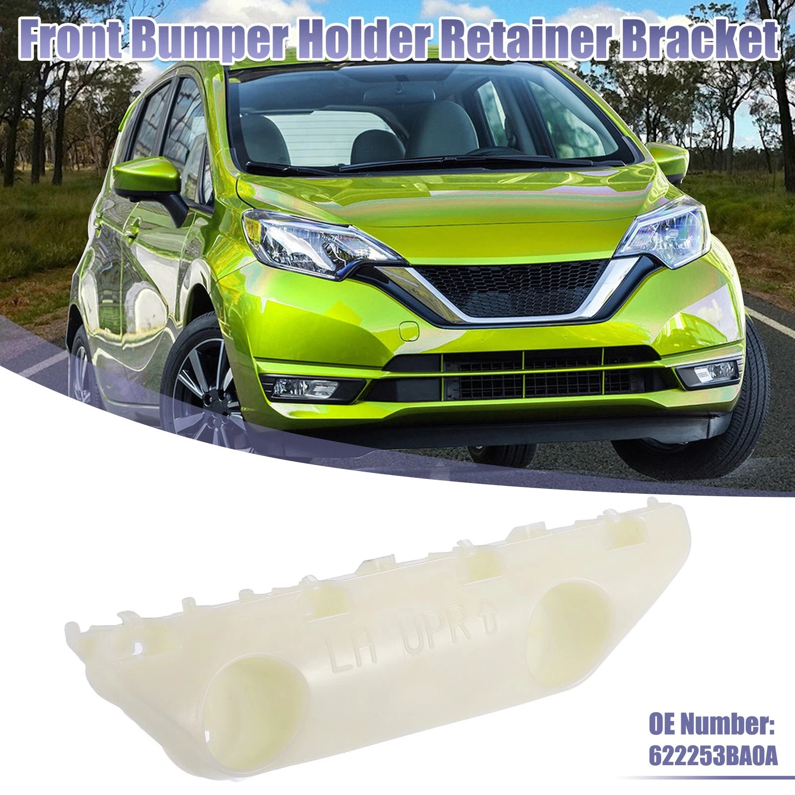 Front Left Side Bumper Mounting Bracket No. 622253BA0A for Nissan Versa (2012–2019)