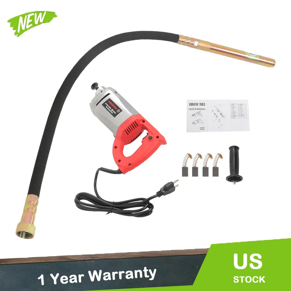 1500W Electric Concrete Vibrator for Concrete Tool (4.5 Feet Long Shaft)