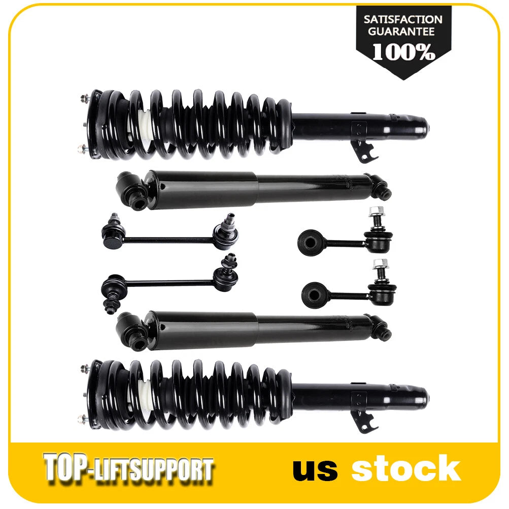 Set of 4 Strut Shocks and Sway Bar Links for Ford Fusion (2006–2009)