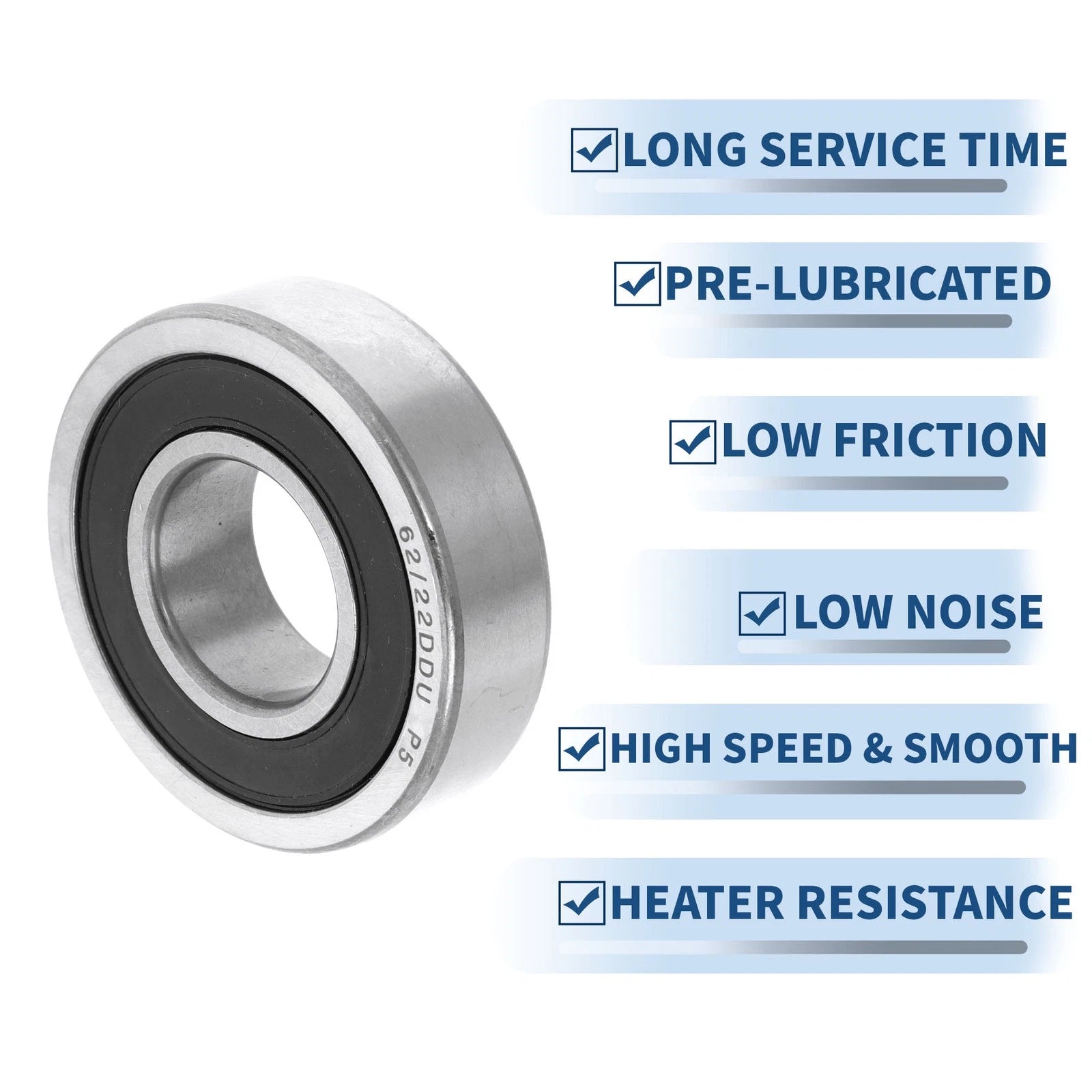 1 Pc 62/22DDU Deep Groove Ball Bearing for Scooter Skateboard (P5)