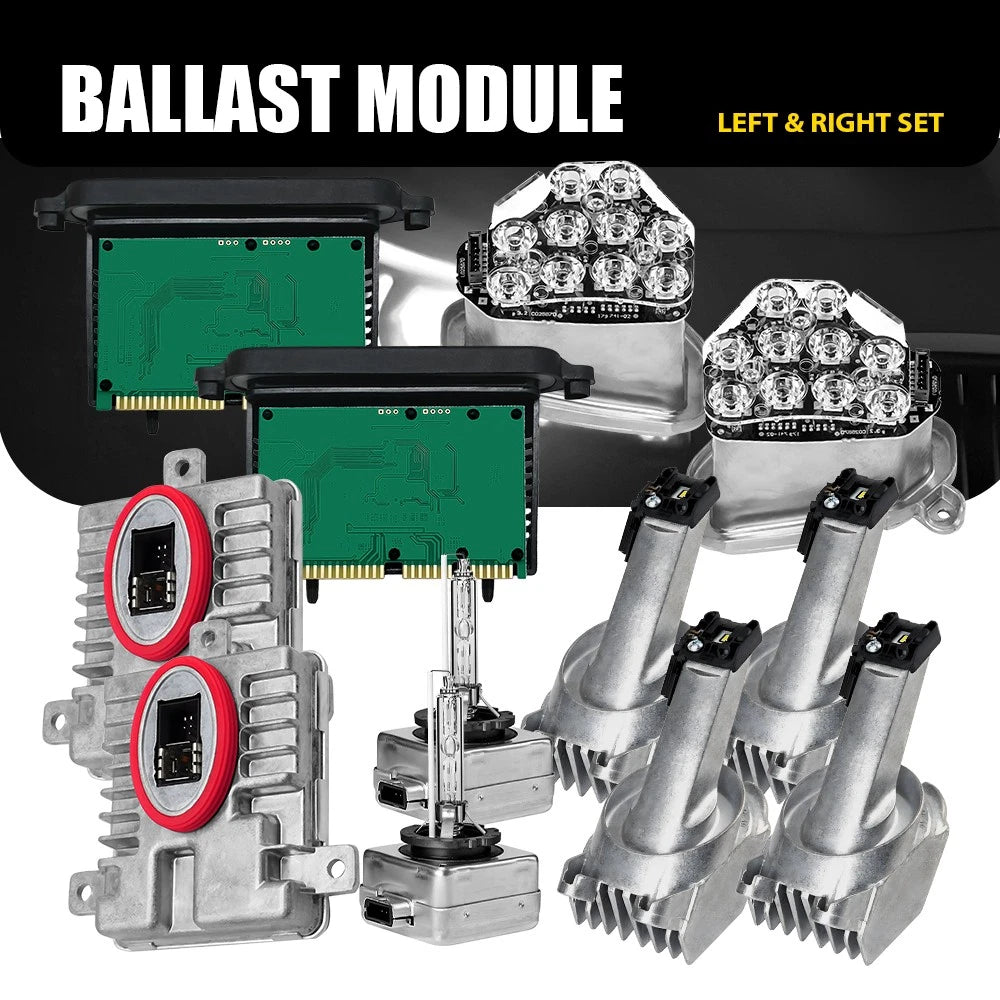 Left & Right Xenon Ballast LED Module for BMW 528i 535i 550i M5 (2011–2013)