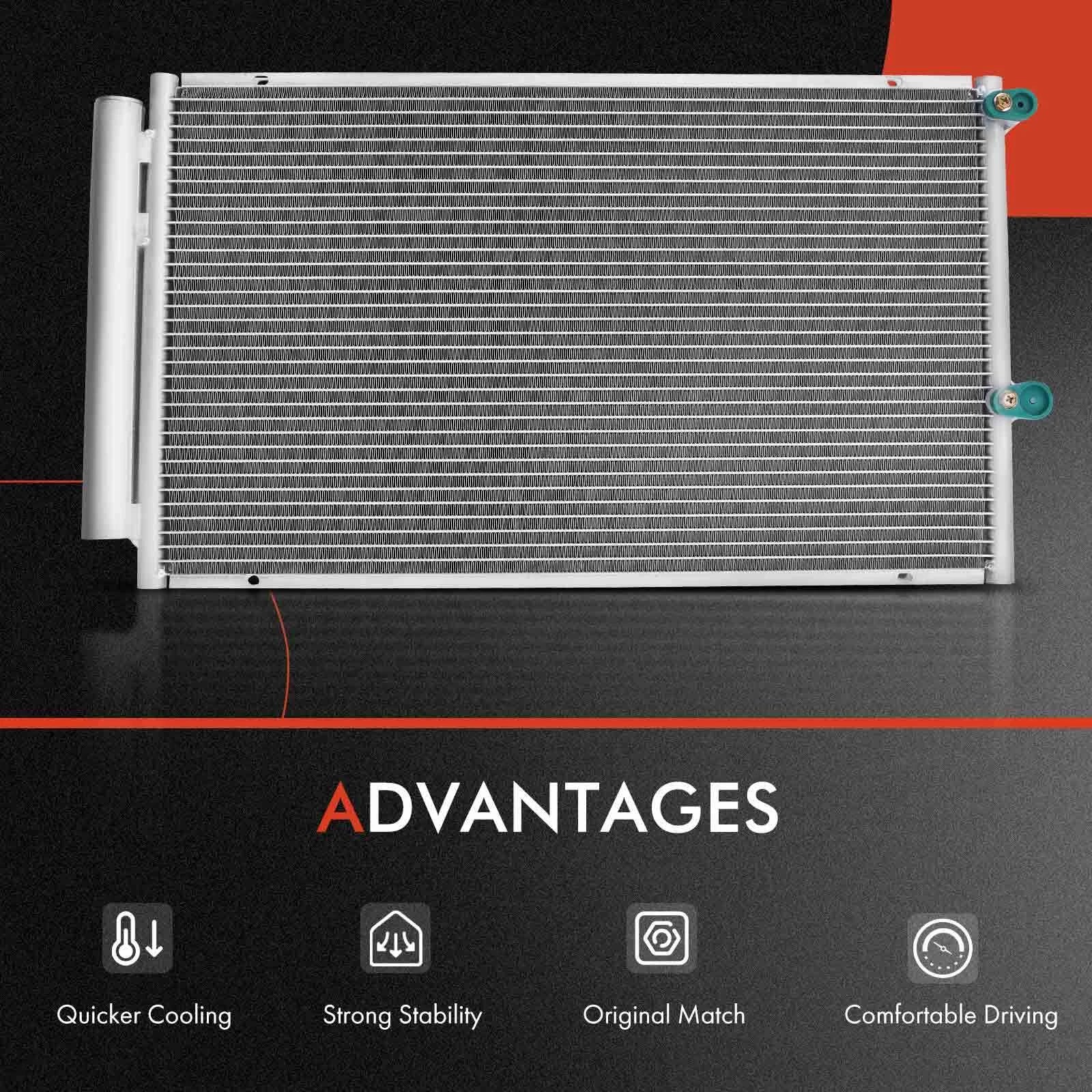 Aluminum Radiator & A/C Condenser w/ Drier for Toyota Prius (2004â2009)