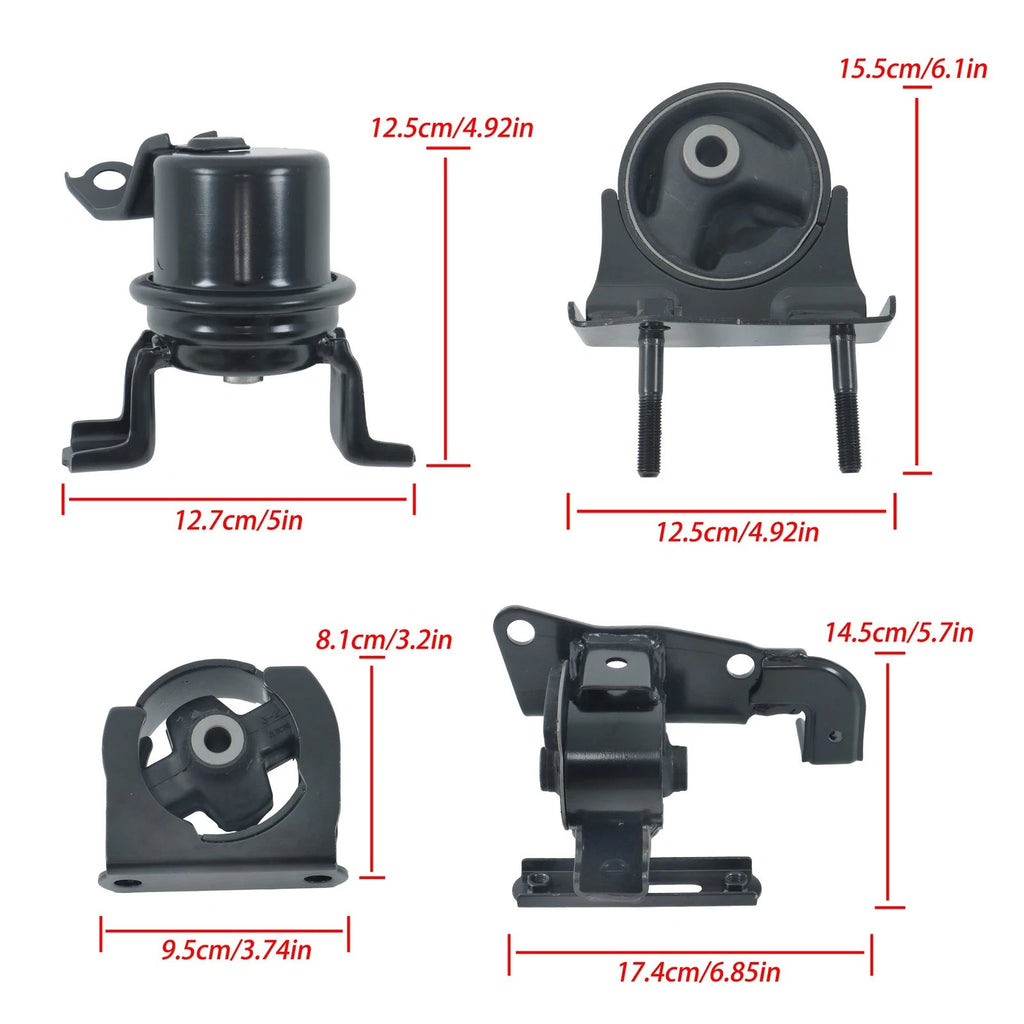 Set of 4 Engine Motor Mounts for Toyota RAV4 (2001–2003)