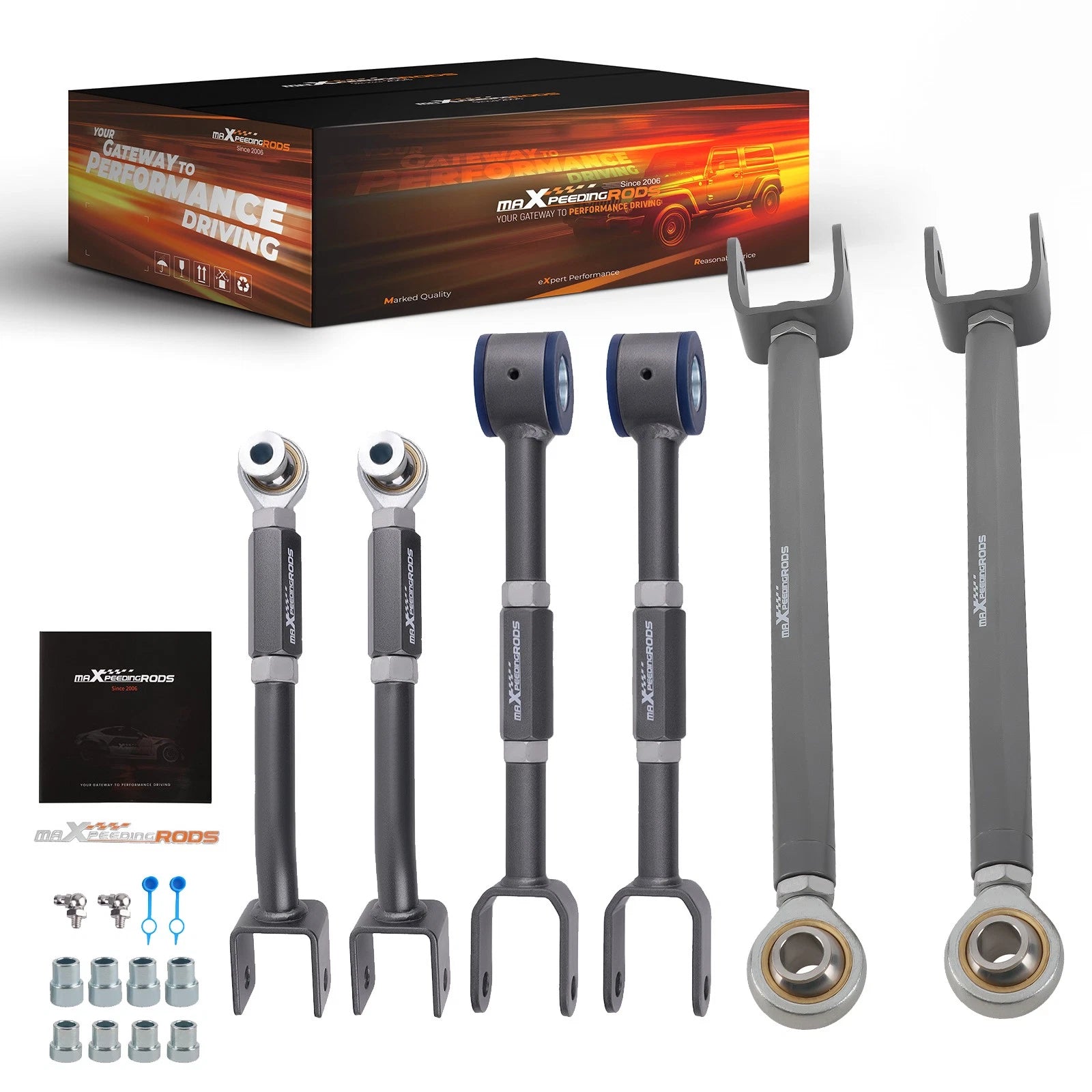 Adjustable Rear Camber Control Arms Toe Traction Kit for Nissan 350Z, Infiniti G35 (2003–2008)