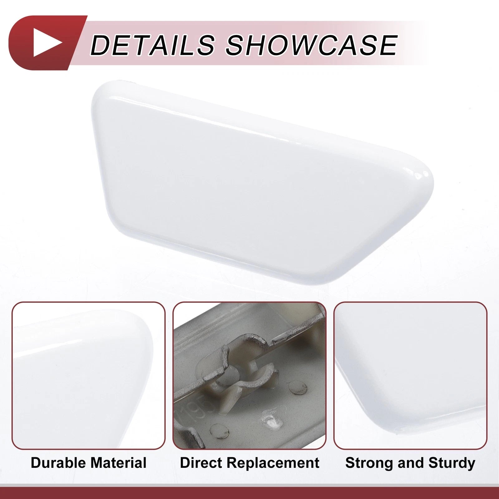 Front Right Washer Nozzle Cover Cap for Mitsubishi Outlander XL (2013–2015) White