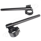 52mm Clip On Handlebar Fork Tubes for Motorcycle - Black (Universal)