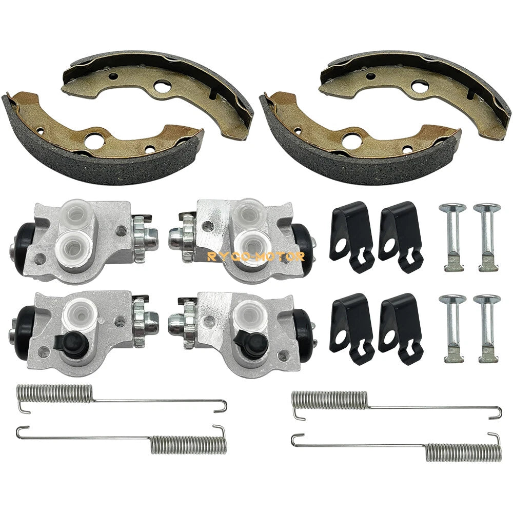 Set of 4 Front Brake Wheel Cylinders w/Shoes for Yamaha Big Bear 350 (2000–2006)