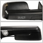 Set of 2 Power Heated LED Smoked Towing Mirrors for Dodge Ram (2009–2012)
