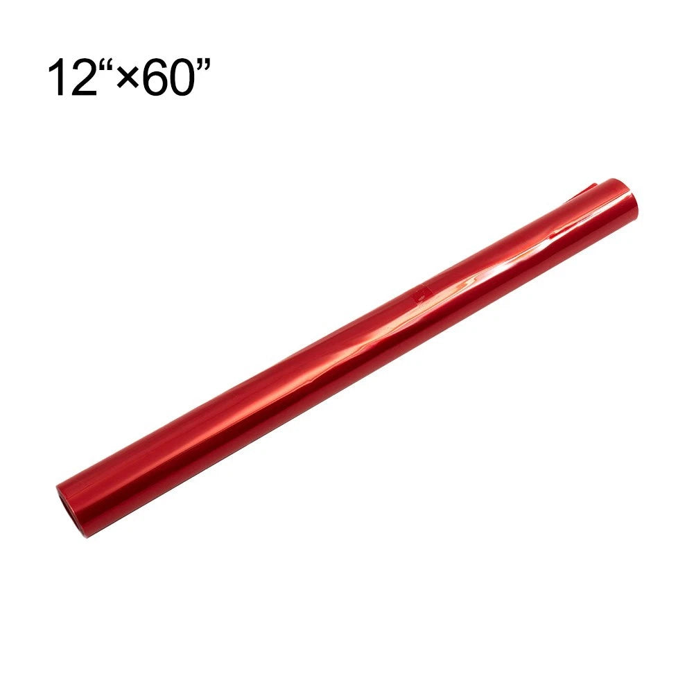 Set of 12 Glossy Red Smoked Tint Vinyl Film for Headlight Taillight Fog Light