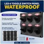 6 Gang Toggle Switch Panel for Marine Applications (FO2652)