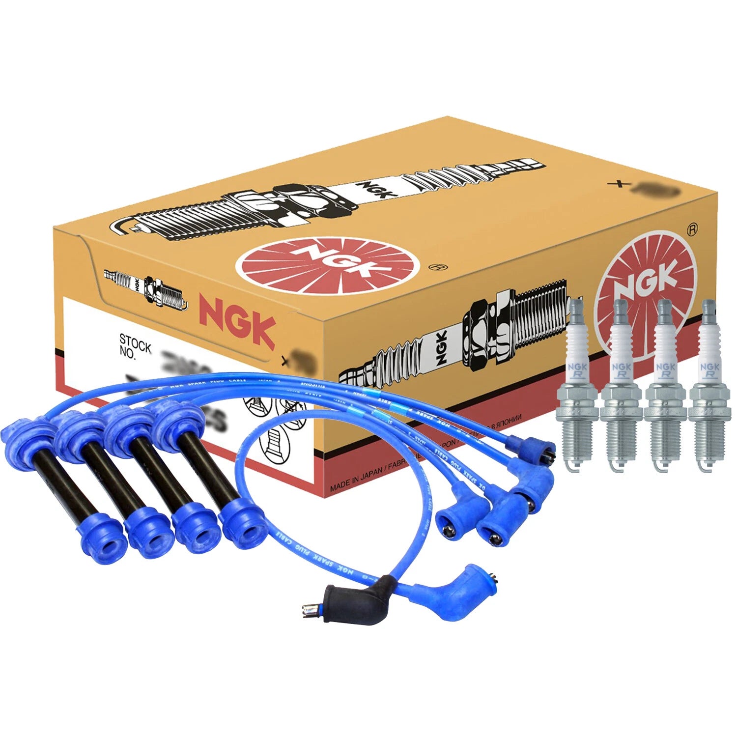Set of 4 NGK Standard Spark Plugs for Chevy Nova, Toyota MR2, Corolla (1.6 L4)