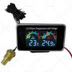 2X LCD Water Temp Voltmeter Gauge for Universal 12V/24V