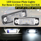 2X LED License Plate Lights for Benz CLS (2004–2010) E-Class (2002–2008)