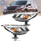 Set of 2 Halogen Projector Headlight Assemblies for Honda CR-V (2015-2016)