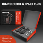 Set of 4 Ignition Coils & Iridium Spark Plugs for Mitsubishi Outlander