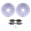 Hella Front Rotors & TRW Pro Low-Met Disc Brake Pad Kit for Mercedes CLS400 (2015–2017)