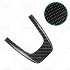 Black Carbon Fiber Steering Wheel Cover for Fiat 500 Abarth 595 (2009–2019)