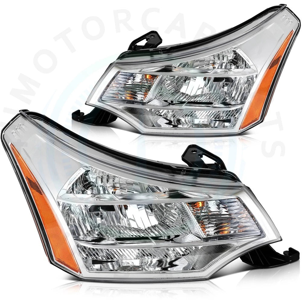 Set of 2 Headlight Assemblies for Ford Focus Sedan (2008–2011)