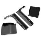 Set of 7 Bumper Fillers for Cadillac Seville (1980–1985) Black Fiberglass