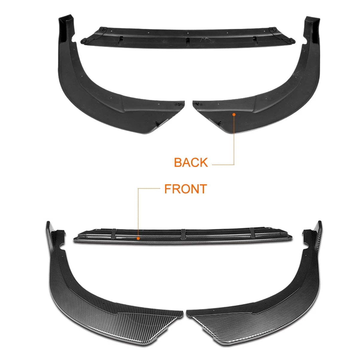 Carbon Look Front Bumper Body Kit Spoiler Lip for Kia Optima SX SXL (2016–2018)