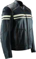 Kuryakyn Hoodlum Vintage Leather Jacket for Motorcycle (Small)