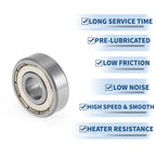 629ZZ Deep Groove Ball Bearing for Scooter Skateboard Wheel (1 Pc)