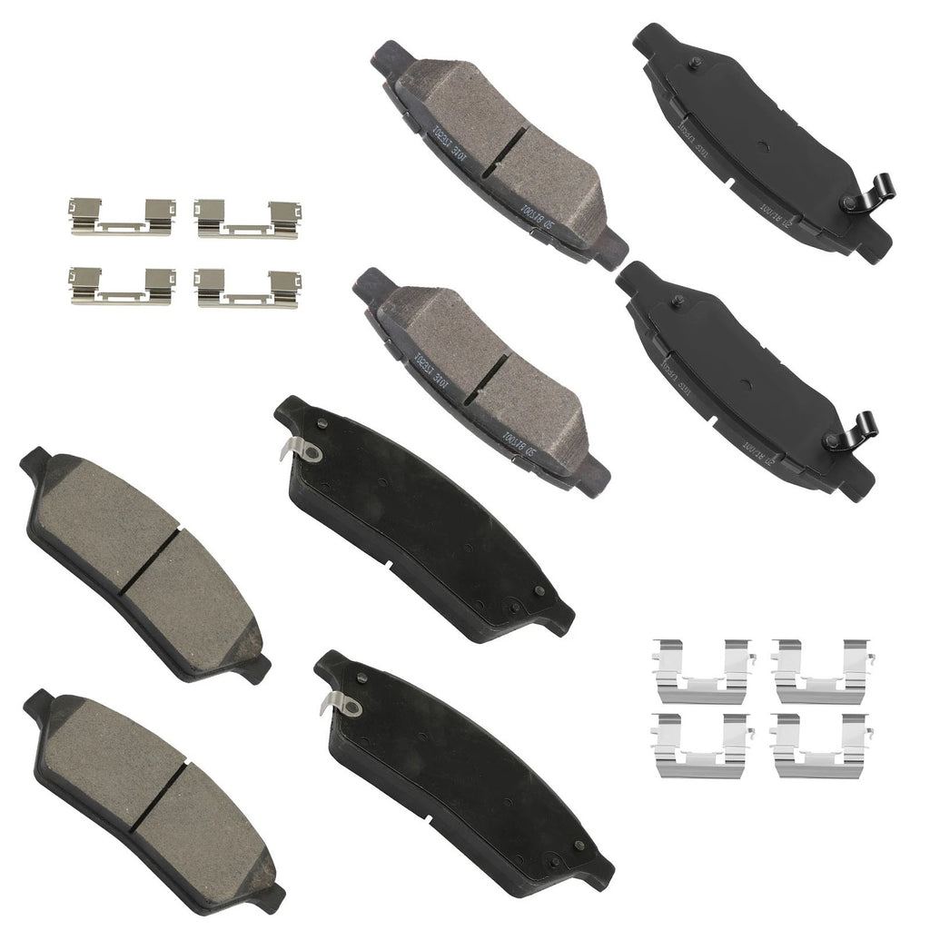 Set of 4 Ceramic Brake Pads for Cadillac SRX (2011–2016)