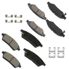 Set of 4 Ceramic Brake Pads for Cadillac SRX (2011–2016)