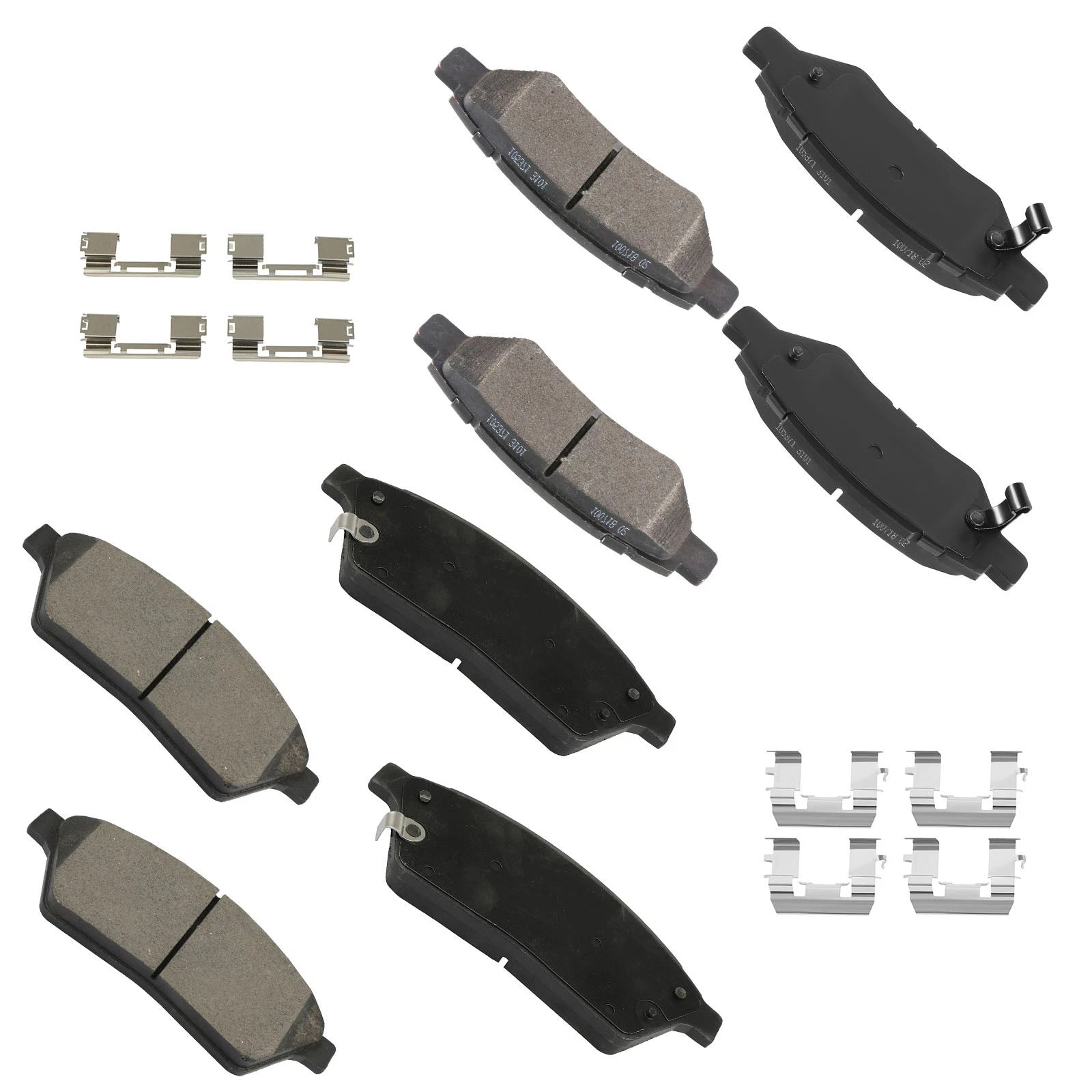 Set of 4 Ceramic Brake Pads for Cadillac SRX (2011–2016)