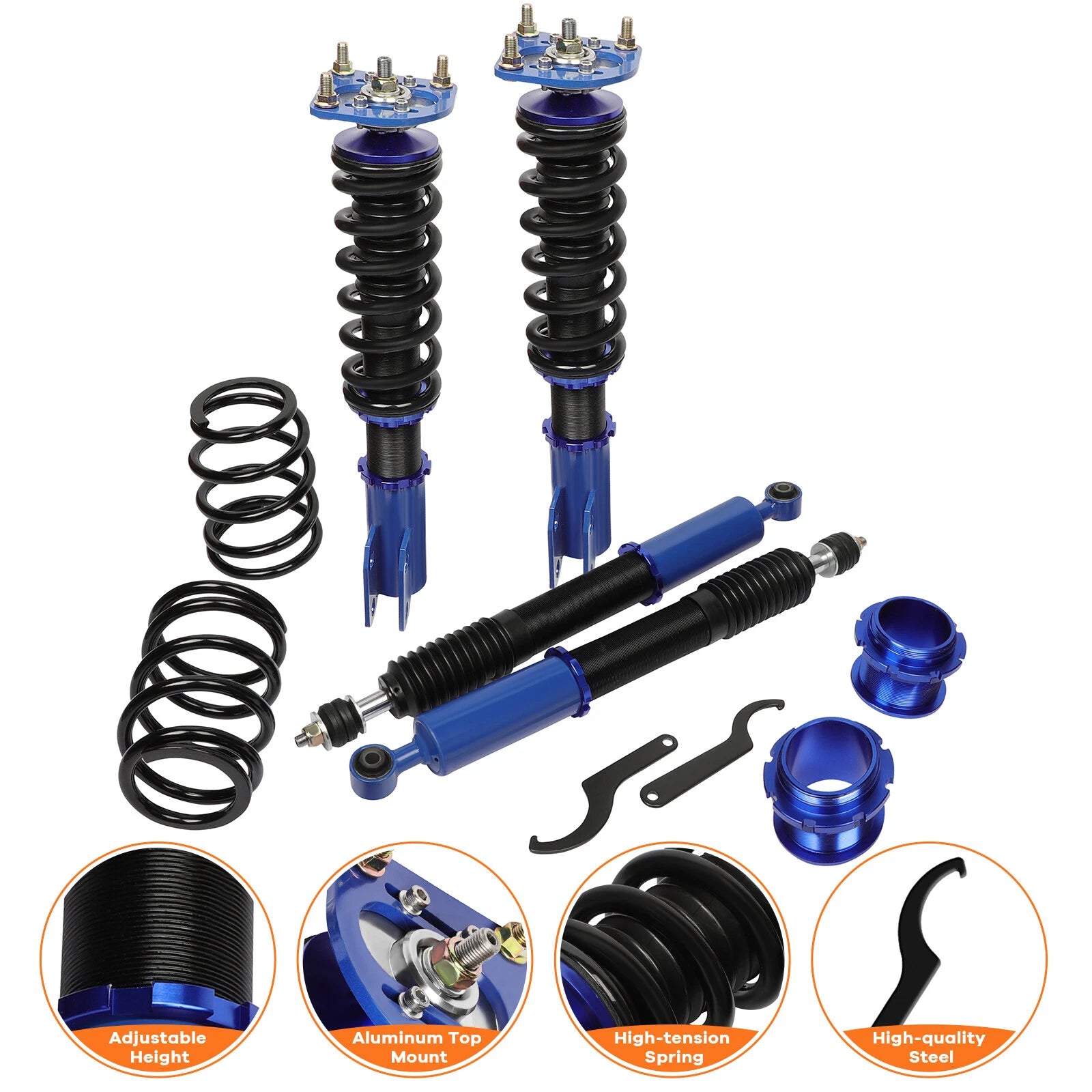 Coilovers for Ford Mustang (1994–2004) Adjustable Height Suspension Struts