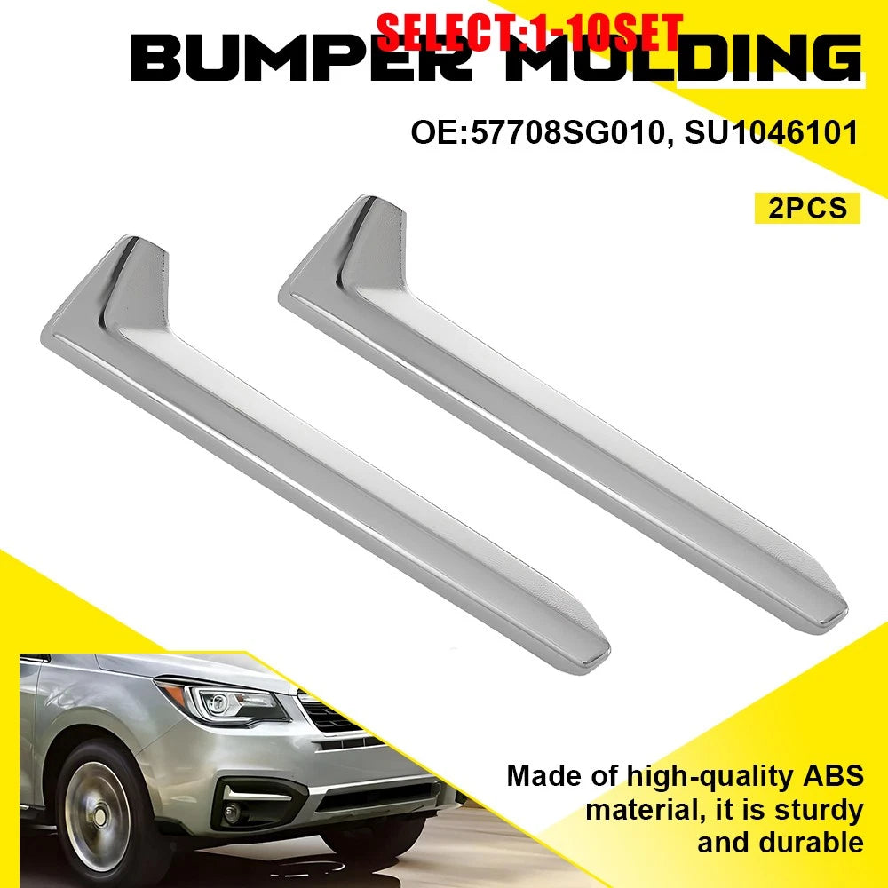 Set of 2 Chrome Fog Light Molding Trim for Subaru Forester (2017–2018)