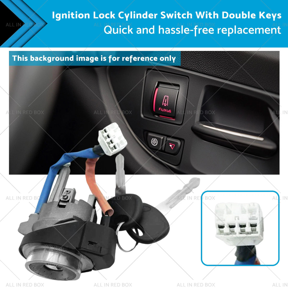 Ignition Lock Cylinder Switch with Double Keys for Hyundai Elantra (2017–2020)
