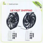 2X Radiator Condenser Cooling Fan for Toyota Avalon, Celica (Universal 14")