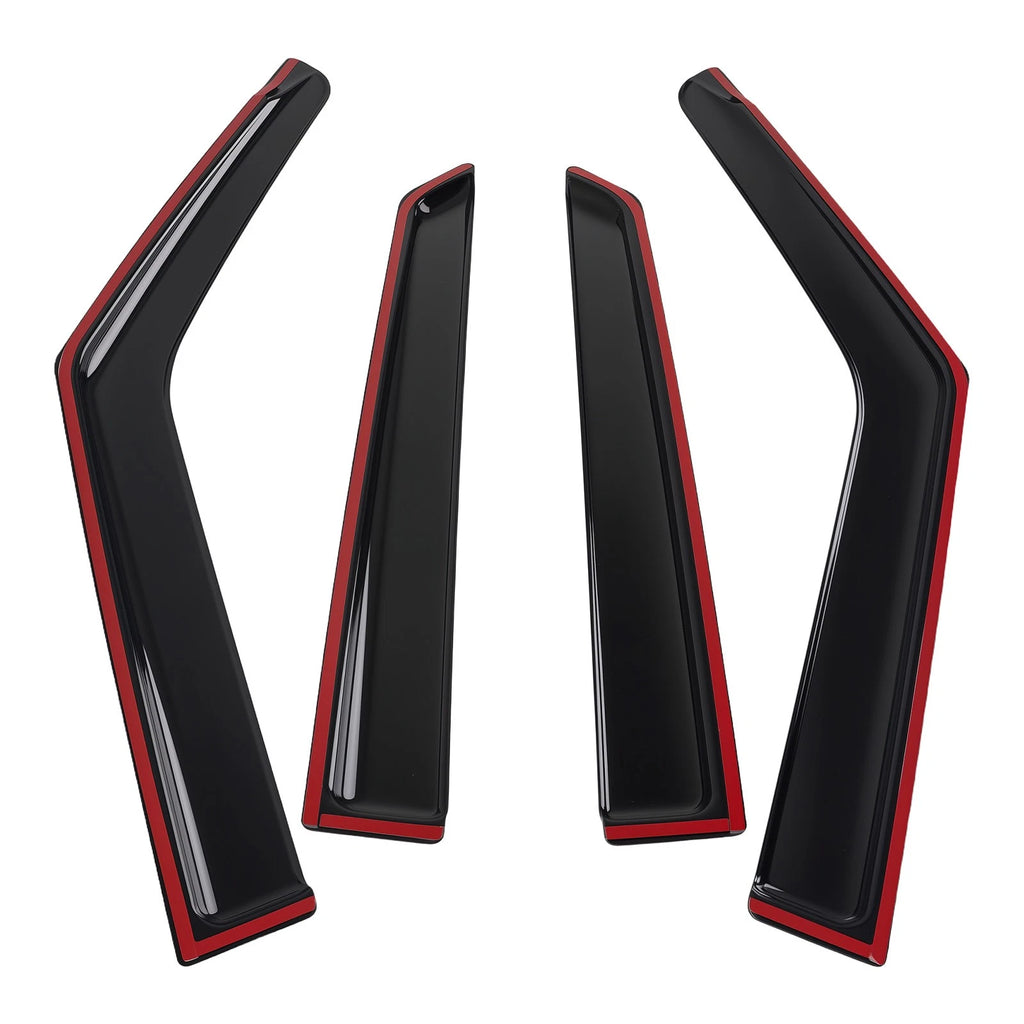 Set of 4 Black Window Vent Visors for Hyundai Venue (2020–2024)
