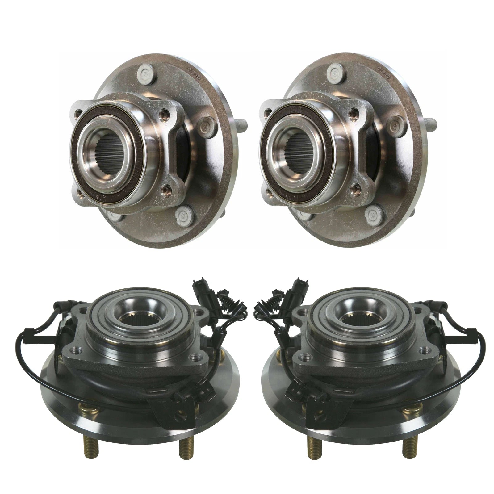 Moog Front & Rear Wheel Bearing and Hub Assemblies Kit for Dodge Journey (2009–2018)