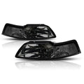 Smoked Headlight & Clear Corner Signal Lamps Pair for Ford Mustang (1999–2004)